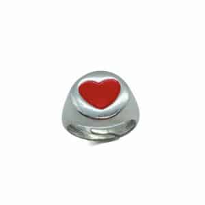 anello chevalier cuore rosso