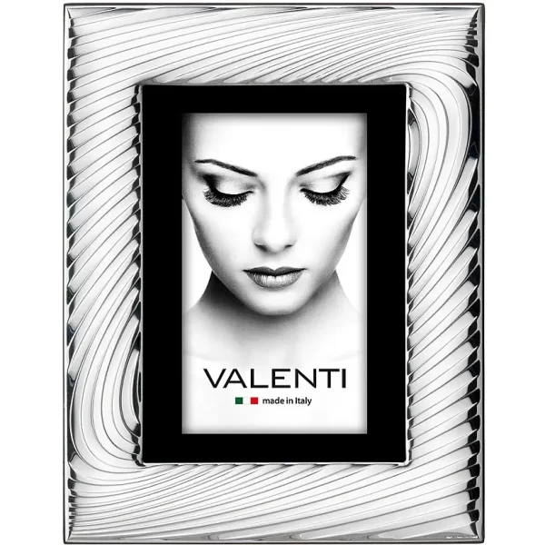 Cadre Photo Baptême Valenti Argenti 13x18 Cm – Personnalisable Bois Et Argent